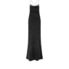 Polka Dot Seidenkrepp-Camisole-Abendkleid mit Spitzendetails