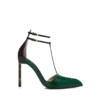 Pumps mit T-Riemen aus bedrucktem Pythonleder Pumps mit T-Riemen aus bedrucktem Pythonleder