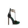 Pumps mit T-Riemen aus bedrucktem Pythonleder Pumps mit T-Riemen aus bedrucktem Pythonleder