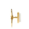 Quadratische Ohrstecker aus Gold und Perlen
