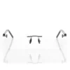 Rechteckige Brille aus Horn und Titan Rechteckige Brille aus Horn und Titan