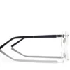 Rechteckige Brille aus Horn und Titan Rechteckige Brille aus Horn und Titan