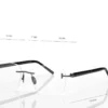 Rechteckige Brille aus Horn und Titan Rechteckige Brille aus Horn und Titan