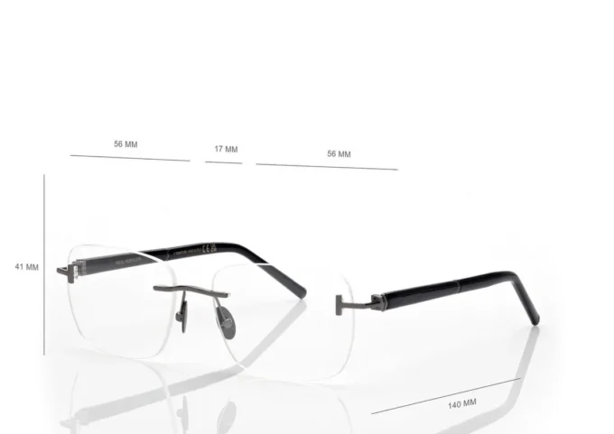 Rechteckige Brille aus Horn und Titan Rechteckige Brille aus Horn und Titan