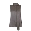 Ärmellose Lavalliere-Seidenbluse Ärmellose Lavalliere-Seidenbluse