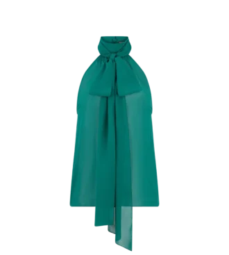 Ärmellose Lavallière-Bluse
