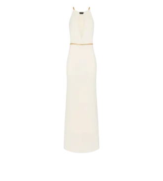 Ärmelloses Abendkleid mit Ausschnitten