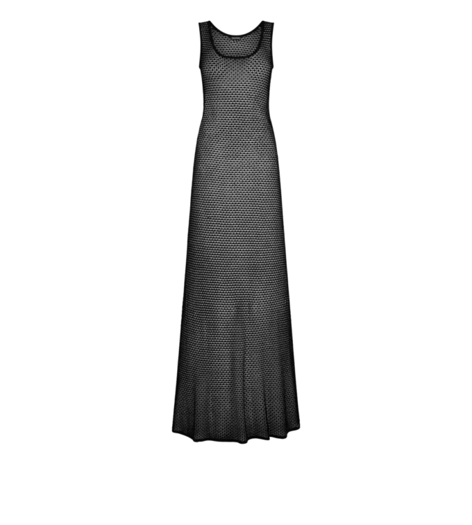 Ärmelloses Kleid mit Rundhalsausschnitt