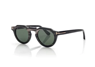 Runde Horn-Sonnenbrille