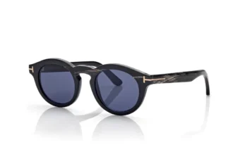 Runde Horn-Sonnenbrille