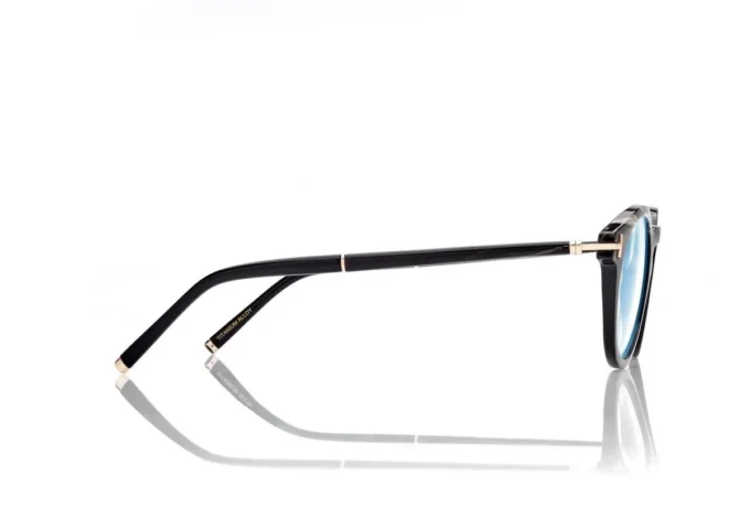 Runde Hornbrille mit Blaulichtfilter