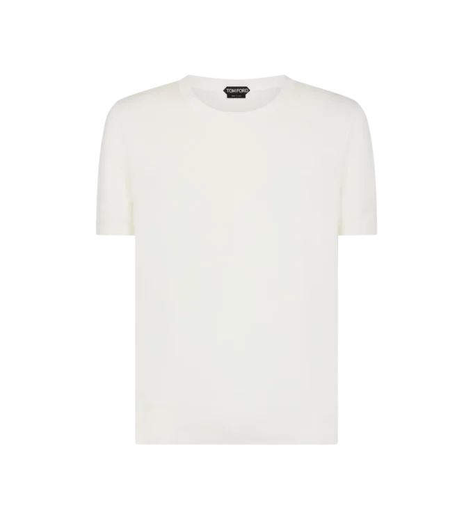Rundhals-Shirt aus reiner Baumwolle