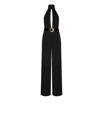 Sable‘ Neckholder-Jumpsuit mit Gürtel