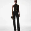 Sable‘ Neckholder-Jumpsuit mit Gürtel Sable‘ Neckholder-Jumpsuit mit Gürtel