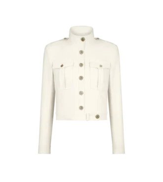 Safari-Jacke mit Stehkragen und verkürzter Länge