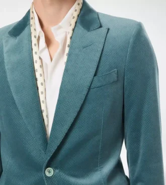 Samtjacke mit Mikro-Polka-Dots