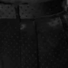 Satin-Jacquardhose mit Polka-Dots und doppelten Falten