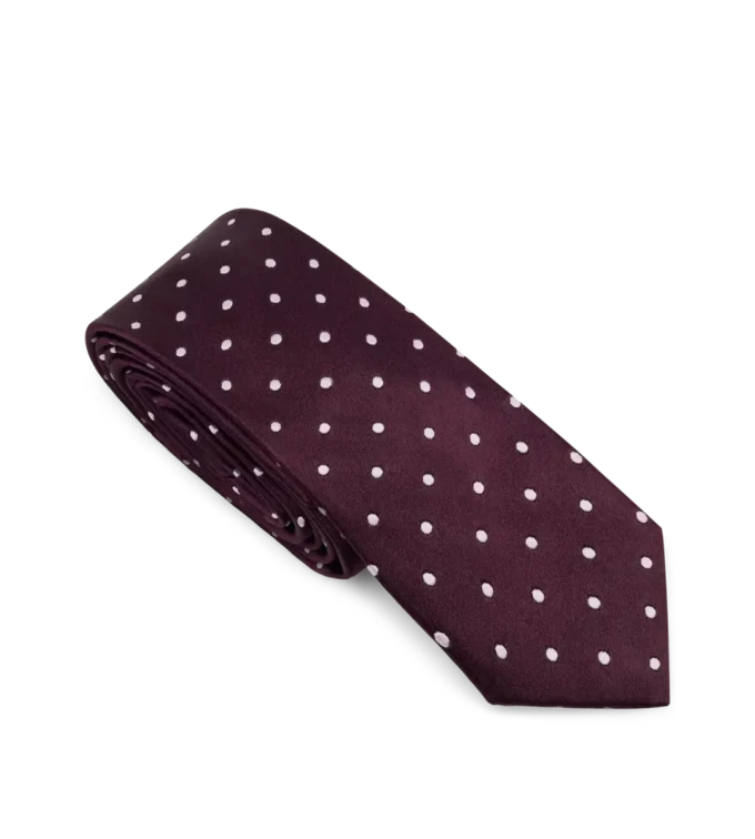 Satin-Krawatte mit Polka-Dots Satin-Krawatte mit Polka-Dots