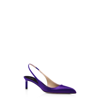 Satin T Slingback