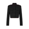 Schicke Offiziersjacke aus Wollgabardine mit Paspelierung Schicke Offiziersjacke aus Wollgabardine mit Paspelierung