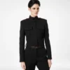 Schicke Offiziersjacke aus Wollgabardine mit Paspelierung Schicke Offiziersjacke aus Wollgabardine mit Paspelierung