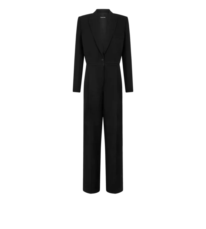Schicker Woll-Smoking-Jumpsuit Schicker Woll-Smoking-Jumpsuit