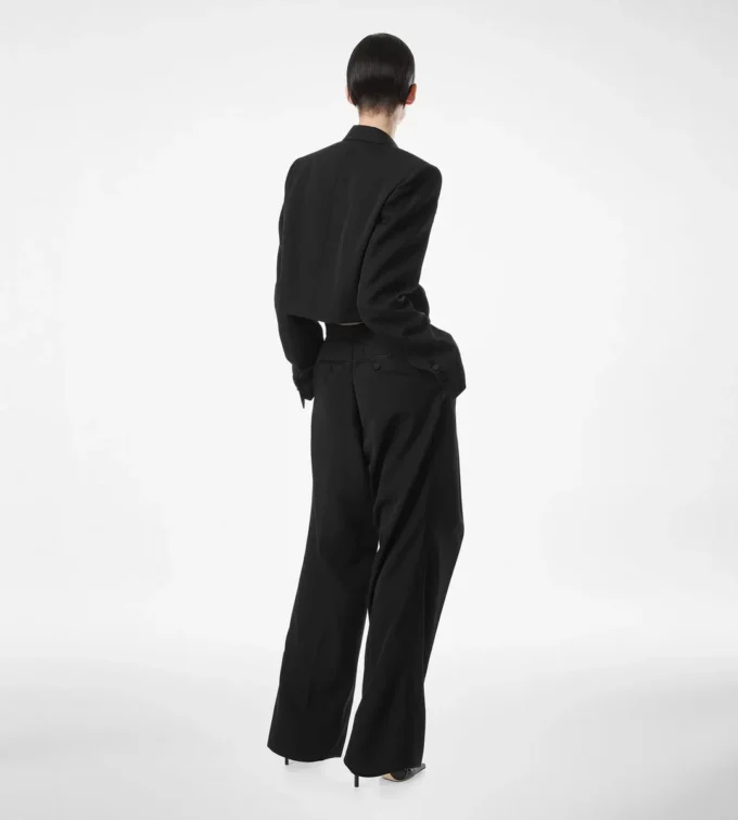 Schicker Woll-Smoking-Jumpsuit Schicker Woll-Smoking-Jumpsuit