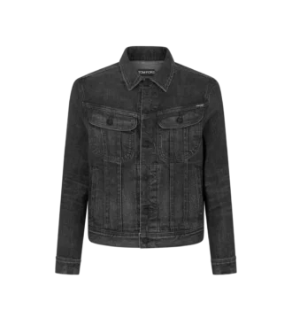 Schwarze Icon Selvedge-Jeansjacke