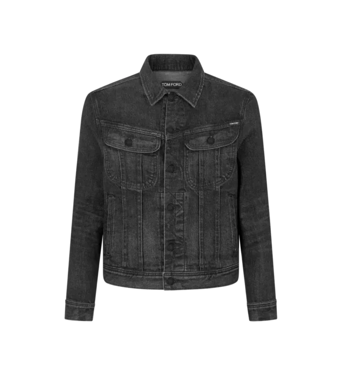 Schwarze Icon Selvedge-Jeansjacke