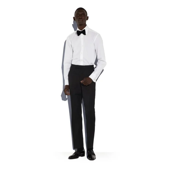 Schwarze Mohair-Abendhose von O’Connor