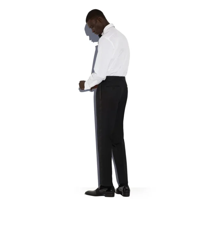 Schwarze Mohair-Abendhose von O’Connor