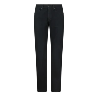 Schwarze Stretch-Jeans mit gerader Passform