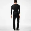 Schwarze Stretch-Jeans mit gerader Passform