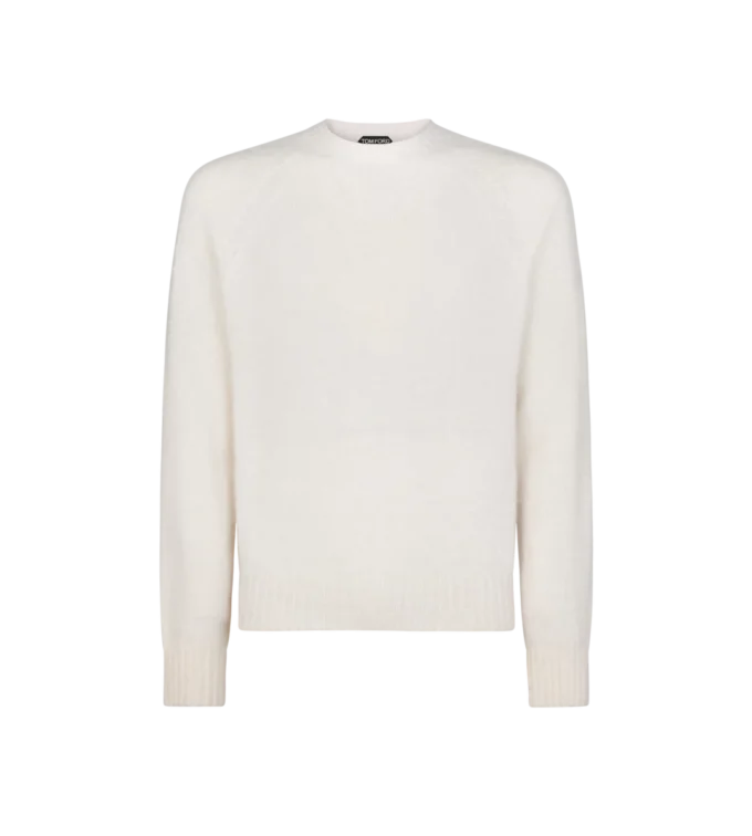 Scottish Teasel Kaschmir-Pullover mit Rundhalsausschnitt Scottish Teasel Kaschmir-Pullover mit Rundhalsausschnitt