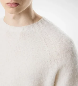 Scottish Teasel Kaschmir-Pullover mit Rundhalsausschnitt