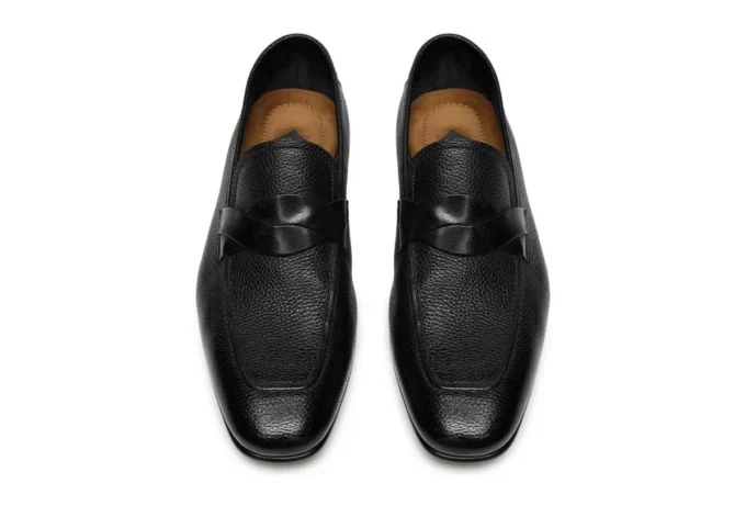 Sean Twisted Band Loafer aus genarbtem Leder