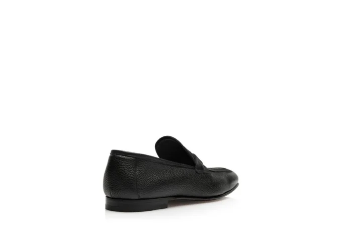 Sean Twisted Band Loafer aus genarbtem Leder