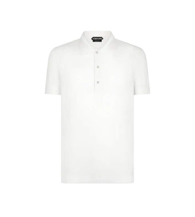 Seiden-Baumwoll-Mesh-Polo
