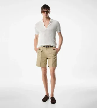 Seiden-Baumwoll-Mesh-Polo