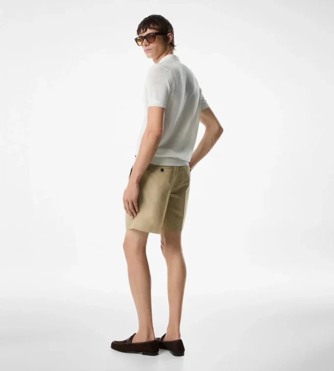 Seiden-Baumwoll-Mesh-Polo