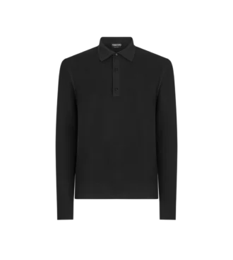 Seiden-Baumwoll-Piqué-Polo