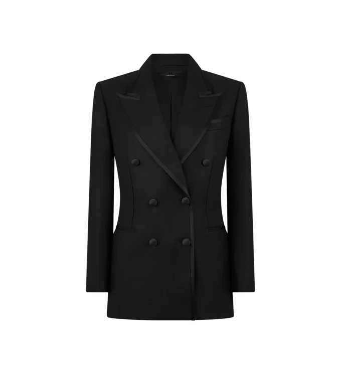 Seiden-Mohair-Mischung „Wallis” Zweireihige Smokingjacke Seiden-Mohair-Mischung „Wallis” Zweireihige Smokingjacke