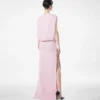 Seiden-Stretch-Abendkleid aus doppeltem Georgette Seiden-Stretch-Abendkleid aus doppeltem Georgette