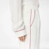 Seiden-Twill-Pyjama-Hose mit Paspelierung Seiden-Twill-Pyjama-Hose mit Paspelierung