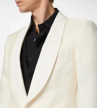 Seiden-Viskose-Jacquard-Abendjacke