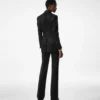 Seidenchiffonhemd mit Plastron