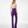 Seidenjumpsuit mit Neckholder und gedrehtem Vorderteil Seidenjumpsuit mit Neckholder und gedrehtem Vorderteil