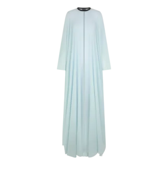 Seidenkaftan mit Rundhalsausschnitt und Lederdetails Seidenkaftan mit Rundhalsausschnitt und Lederdetails