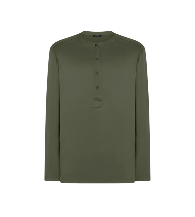 Seidenpyjama-Henley 