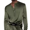 Seidenpyjama-Henley 